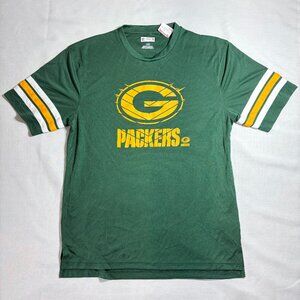 NWT Green Bay Packers Shirt Men Large Green Short Sleeve Crew Neck NFL Football
